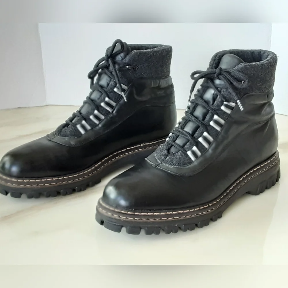 BLONDO Mens 2 Tone Leather Lace Up Insulated Waterproof Combat Ankle Boots Sz 12